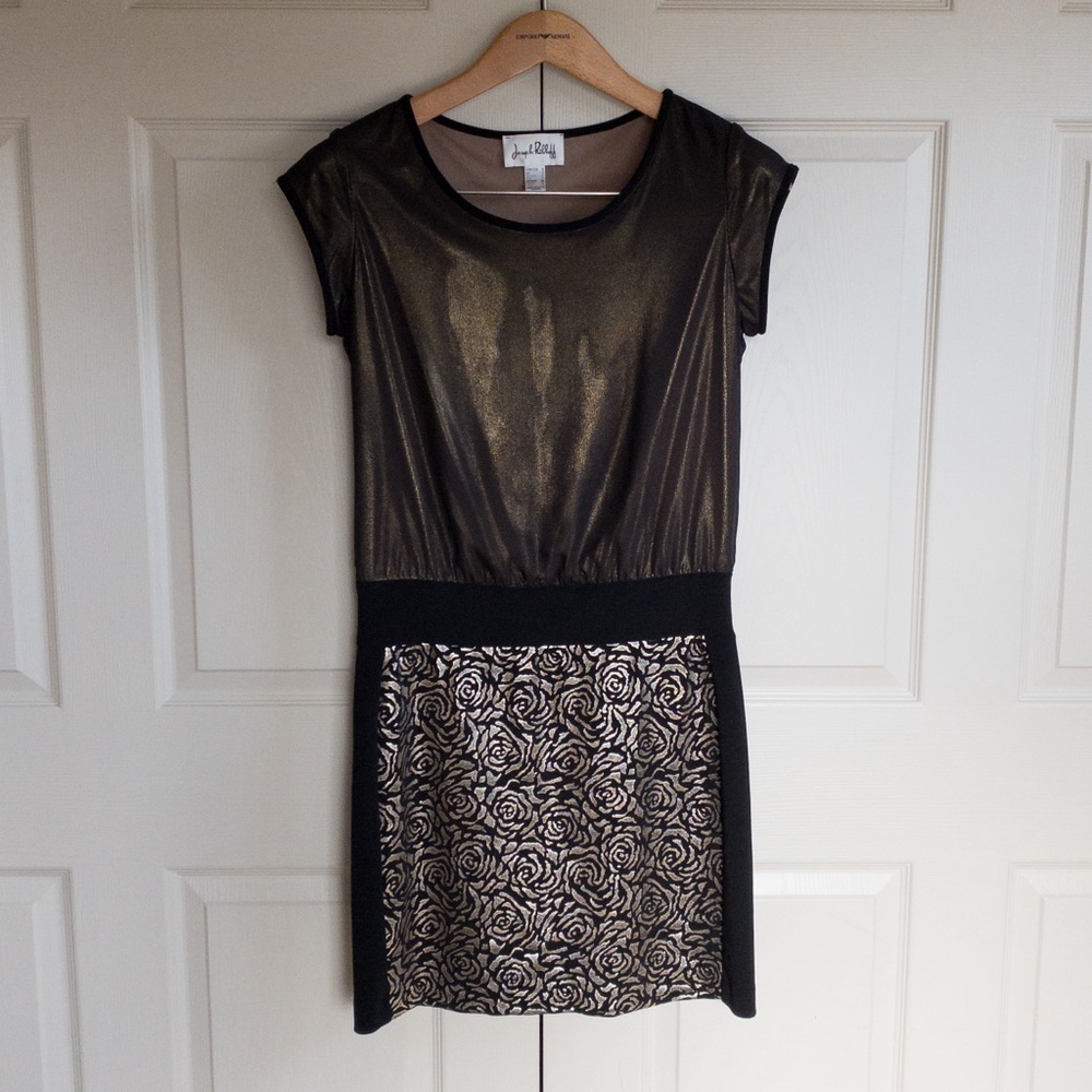 Joseph Ribkoff Midi Stretch Dress Drop Waist Floral Pattern Skirt Womens 6